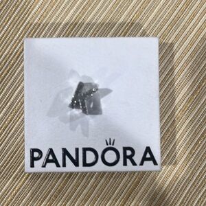 PANDORA “K” CHARM W/brilliant stones - new